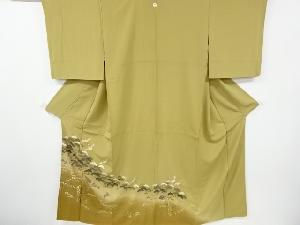 リサイクル　荒波に松鶴模様一つ紋色留袖